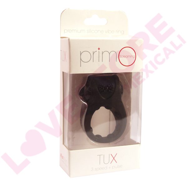 PrimO Tux Vibrating Cock Ring in Black