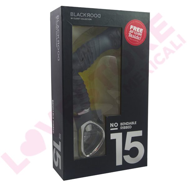 BLACK DOOR BENDABLE RIBBED VIBRADOR NO.15
