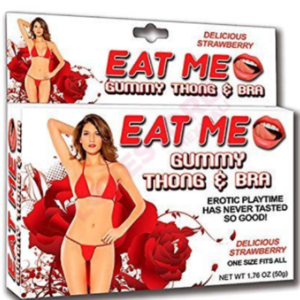 Edible Gummy Thong and Bra - Eat Me Strawberry Flavored