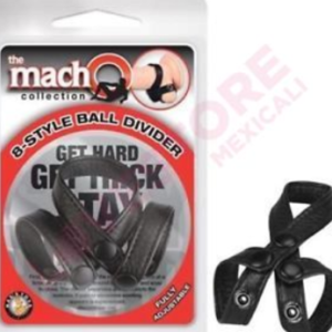 The MachO Collection Adjustable 8 Style Ball Divider Cock Ring, Black