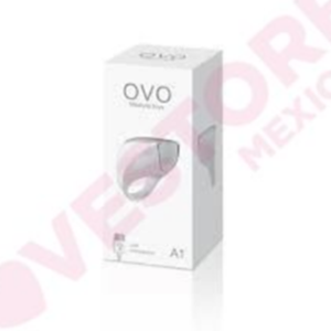 Ovo A1 Silicone Rechargeable Ring Showerproof White/Black and Chrome