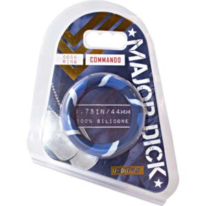Major Dick Commando Silicone Cock Ring, 1.75", Blue Camo