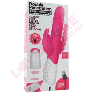 Double Penetration Rotating Rabbit Vibe in Pink