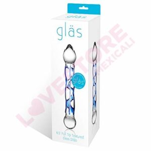 6.5 Inch Full Tip Textured Glass Dildo