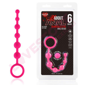 All About Anal Silicone Anal Beads 6 Balls Pink