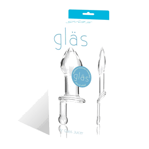 Glas 5 Inches Juicer Clear Glass Butt Plug