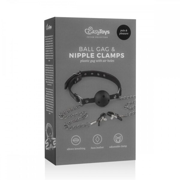 BALL GAG & NIPPLE CLAMPS pain & pleasure