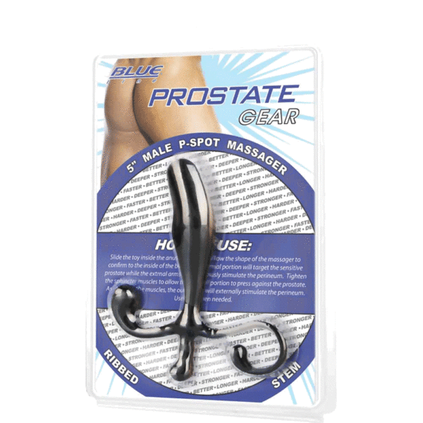 Prostate Gear Male P-Spot Massager, 5", Classic Black