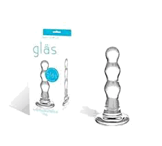 Glas Triple Play Beaded Butt Plug – transparente