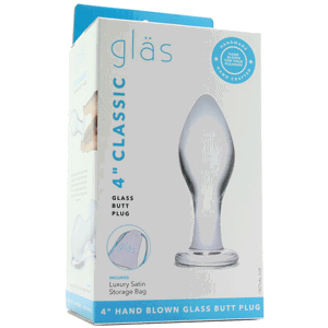 gläs 4" Classic Glass Butt Plug