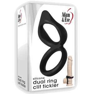 Adam & Eve Silicone Dual Ring Clitoral Tickler