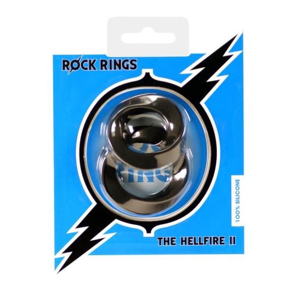 Rock Penis Cock Rings - The Hellfire 2 Pack Harder Longer Erection Impotence Aid