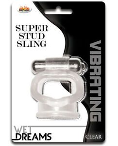 Wet Dreams Super Stud Sling Clear Waterproof Powerful Motor Stimulator Sex Toy