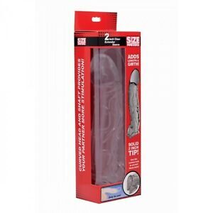 SIZE MATTERS 2 INCH CLEAR PENIS COCK SHAFT EXTENDER SLEEVE