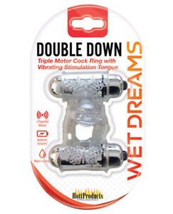 Wet Dreams Double Down Vibrating Ring W/bullet