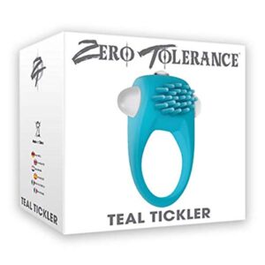 Zero Tolerance - Anillo para adulto con vibración de color verde azulado