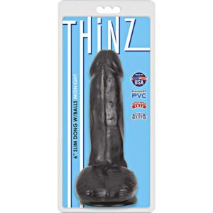 THINZ 6" Slim Dong w/ Balls - Midnight