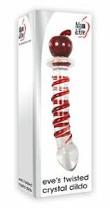 A&E Eve's Twisted Crystal Dildo Textured Red 8 Inch