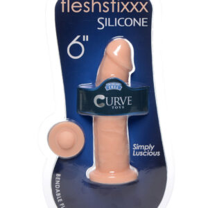 FLESHSTIXXX 6" SILICONE DONG  NO BALLS