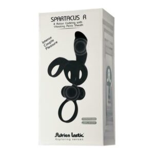 SPARTACUS R / 4 ACTION COCKRING WITH VIBRATING PENIS SHEATH