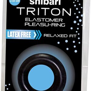 Shibari Triton Elastomer Pleasu-Ring Relaxed Fit Black