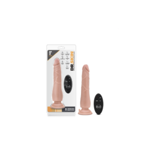 Dr. Skin - 9 inch 10 Function Wireless Remote Dildo - Beige